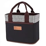Muitifunction Cute Canvas Bento Lunch Bag for Picnic Travel Tote Lunch Bag with Rope Belt