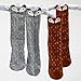 Lookatool® Toddlers Kids Girls Fox Pattern Knee High Socks Cute Stockings (Length:24cm ( Age 0-1 Years ), Coffee)