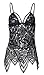 Niveltm Sexy Lace Babydoll Lingerie for Women Sleepwear Dress Chemises Set (M, Black)