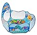 Kids Play Tent Tunnel and Ball Pit with Basketball Hoop,Carton Ocean Animals 3 in 1 Set, Pop-up Easy Open and Fold, Cubby Tube Teepee ,Best for Children Kids Outdoor Indoor(Balls Not Included)