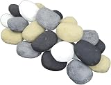 The Stove Wizard 30 Ceramic Fire Pebbles White Beige Grey Black Heat Resistant view 7