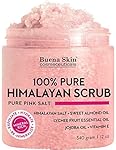 Himalayan Salt Body Scrub by Buena Skin | 100% Natural Deep Cleansing Exfoliator With Sweet Almond Oil And Lychee Oil Promoting Radiant Skin 12 oz