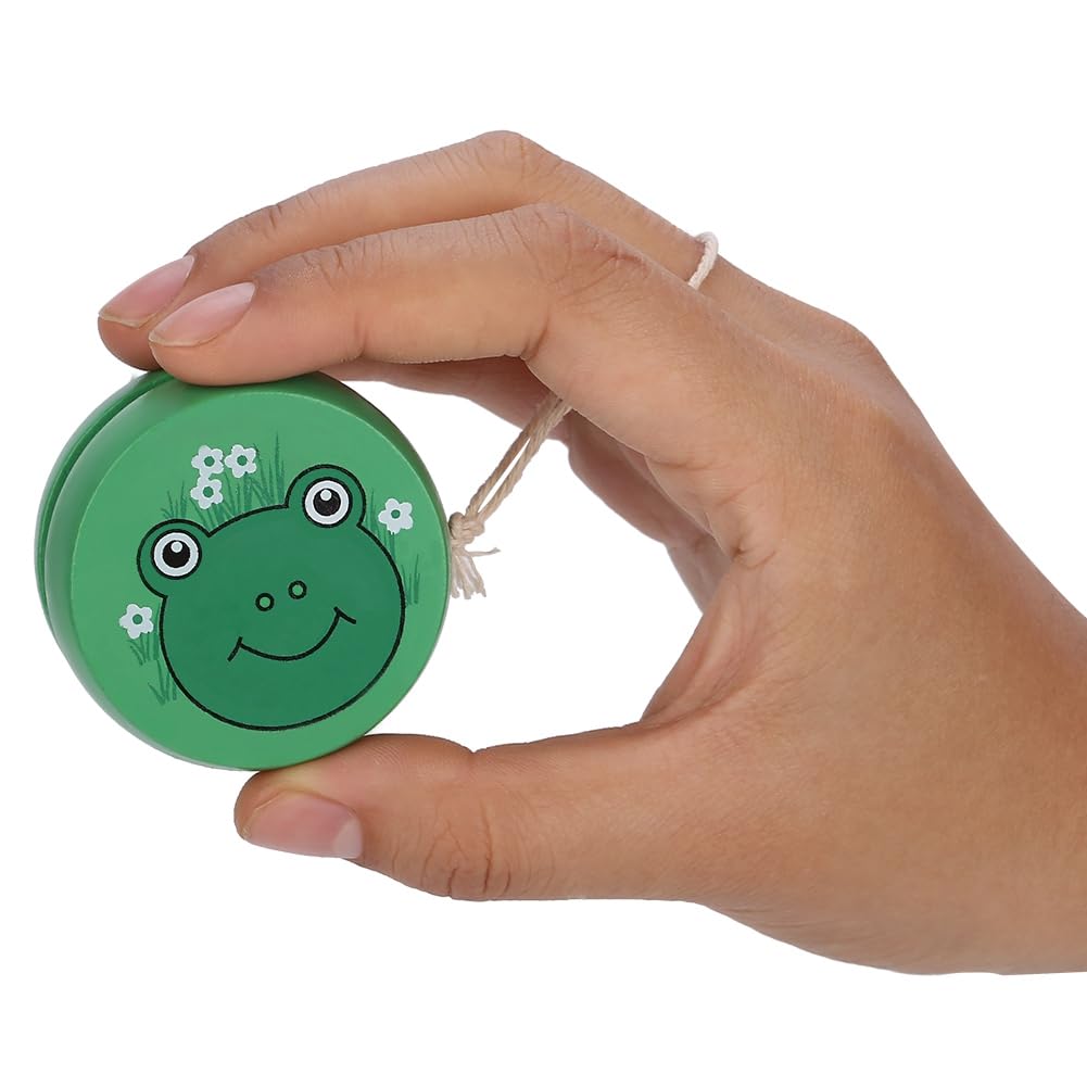 Drfeify Kids YoYo Wood, Classic Game, Promote Motor Coordination, Gift for Kids/Girls/Boys(Frog)