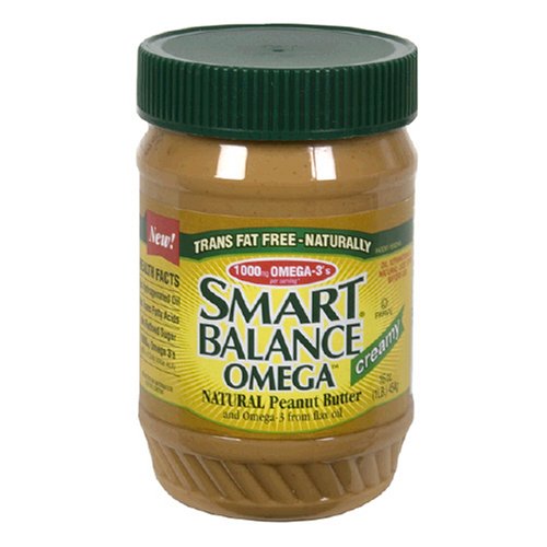 Amazon Com Smart Balance Omega Natural Peanut Butter Creamy 16 Ounce Jar Pack Of 6 Smart Choice Peanut Butter Grocery Gourmet Food