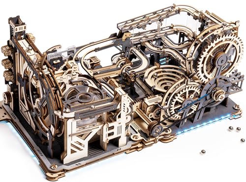 ROBOTIME LGC01+LGA01+LG01 3-in-1 3-in-1 Wooden Wooden Puzzle Model Building for Adults, LED Mechanical Model Gift Man, LGX02 (=LGC01+LGA01+LG01)