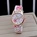 SMTSMT Women Girls' Printed Flower Causal Wrist Watch-Pink
