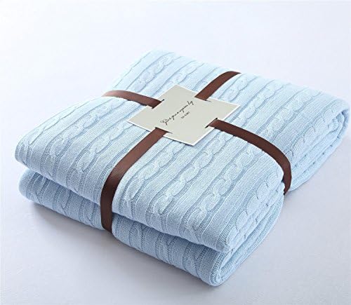 100% Cotton Chunky Thick Warm/Cozy/Soft Plush Fluffy Velvet Cable Couch Cover Knitted Throw Blanket Multi Color