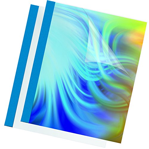 Fellowes Prestige 53171 Thermal Binding Covers 150 Micron PVC Front 220 g/m² Leather Structure Rear - Blue