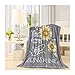 Flannel Fleece Blanket Lightweight Cozy Bed Sofa Blankets Super Soft Fabric You are My Sunshine, Sunflower Bee 39x49 inch