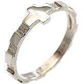 Holyart Silver Rosary Decade Ring, 20 mm (0.79 inc.) - UK T