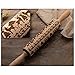 AITOCO Christmas Embossed Engraved Rolling Pin Wood Embossed Rolling Pin Kitchen Tool Wooden Embossing Rolling Pin Christmas Gingerbread Biscuit Fondant Cake Patterned Roller