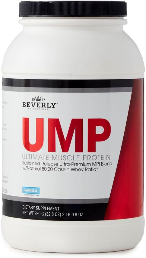 Beverly International UMP Protein Powder 30 servings, Vanilla. Unique whey-casein ratio builds lean muscle and burns fat for hours. Easy to digest. No bloat. (32.8 oz) 2lb .8 oz: Health & Personal Care