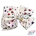 Jojo Siwa Bow for Girls Bundle, 2 Bows - White with Metallic Rainbow Stars and Blue Tie Dye