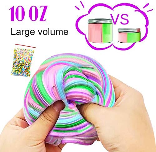 WinWonder Fluffy Foam Slime, No Sticky Non Toxic Handmade Stress Relief Toy with Sealed Storage Container for Kids & Adults