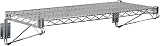 Vogue Steel Wire Wall Shelf 1220mm Chrome Coated Steel 30kg view 1