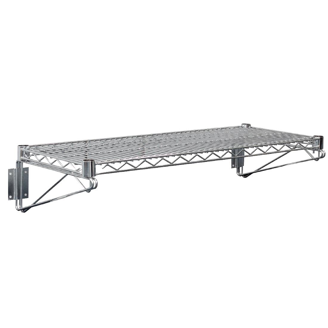 Vogue Steel Wire Wall Shelf 1220mm, Chrome Coated Steel, Size: 1220(W) x 360(D) mm, Maximum Load: 30kg, U202