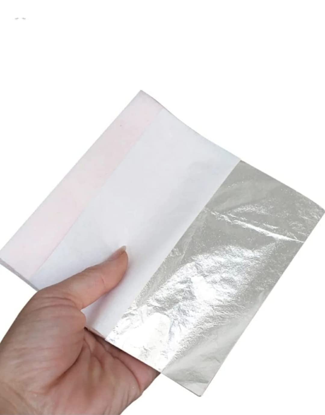L.A. Gold Leaf Silver Leaf/Gilding foil for Gilding, Paintings 300 Sheets and Resin Casting 8x8.cm_