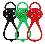 Snow Cleats Ice Traction Cleats Grips Grippers Gabbers Aids Device Cover for Shoes/Boots/Crampons, Outdoor Easy Slip on, Anti Slip Over Shoe Spikes Footwatre