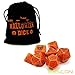 Bescon Glowing Halloween Polyhedral Dice 7pcs Set, Luminous Halloween RPG Dice Set, Glow in Dark Halloween DND Game Dice