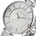 Anne Klein Women's AK/2211WTSV Silver-Tone and White Marbleized Bangle Watch