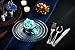 40 CRYSTAL CLEAR PLASTIC PLATES | 10.25 Inch Disposable Plates | Fancy Large Dinner Plates | Hard Round Party Plates | Heavy Duty Wedding Plates | Premium Heavyweight Big Catering Plates [Diamond]