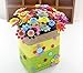 Carykon DIY Craft Iron Wire Button Felt Bouquets Kit, Make 40 Flowers (8-Petal Flowers)