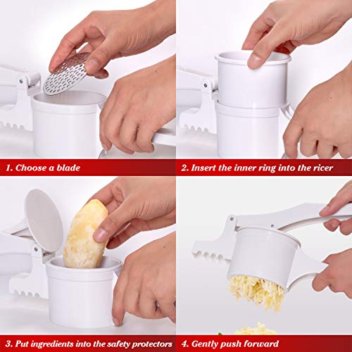 Nurch Potato Ricer, Fruit and Vegetables Masher Food Ricer Large