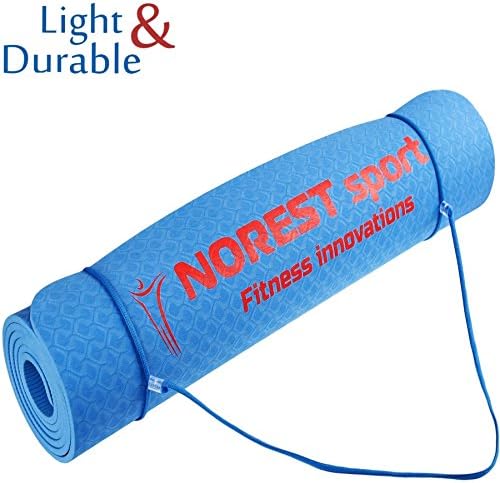 Thick Yoga Mat 1/4 - Exercise Mat - Workout Mat - Pilates Mat - Fitness Mat - Anti Tear Durable Non Slip Mat - High Density Eco Friendly Yoga Mat - Premium Printed for Best Workout