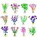 CousDUoBe 12 Pack Artificial Aquarium Plants, Fish Tank Decorations Home Décor（4.5 to 5 inches Tall）