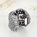BAMOER 925 Sterling Silver Various Dazzling CZ Bead Charm For Women Snake Bracelet Charm (Heart)