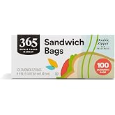 365 by Whole Foods Market, Sandwich Size Storage Bags, Double Zipper, 100 Count