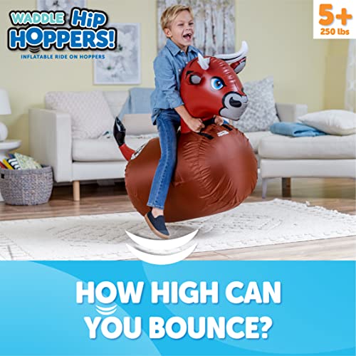 WADDLE Hip Hoppers Bouncy Hopper Inflatable Hopping Animal Bouncer, Supports Up to 250 Pounds