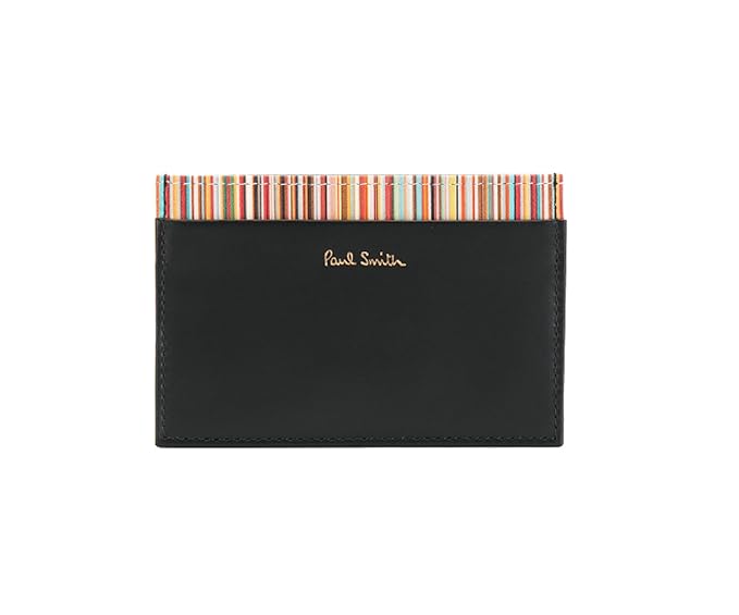 Paul Smith Credit Card Holder With Signature Multi Stripe Trim ATXC 