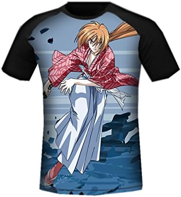 CosEnter Rurouni Kenshin HIMURA KENSHIN Logo T-shirt Size S