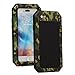 New Waterproof Shockproof Aluminum Gorilla Glass Metal Military Heavy Duty Armor Bumper Cover Case for Apple iPhone 5 5S Home Key +Fingerprint (Silver/Black)