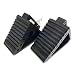MaxxHaul 2 pack 70472 Solid Rubber Heavy Duty Black Wheel Chock, 8" Long x 4" Wide x 6" high-2 Pack, 2 pack