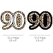 Big Dot of Happiness Adult 90th Birthday - Gold - DIY Shaped Birthday Party Cut-Outs - 24 Count