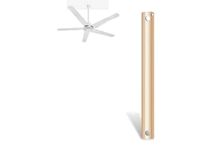 ZDZQFC Ceiling Fan Downrod with Extension Cord,1 FT Downrod for Ceiling Fan,1 inch Outside Diameter,Ceiling Boom Suitable for a Wide Range of Fans (Gold, 24in)
