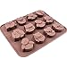 Chawoorim 12 Owls Silicone Cake Bread Chocolate Jelly Candy Baking Mould Craft Mold