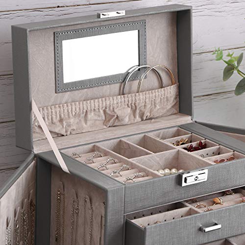 ANWBROAD Large Jewelry Organizer Box 6 Tier Jewelry Box for Women