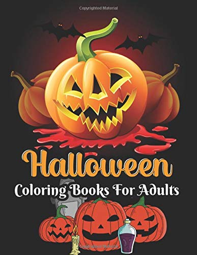 Amazon Com Halloween Coloring Books For Adults Halloween Adult Coloring Books Pumpkin Ghost Bat Autumn Shadows And More Fantasy Sketch And Coloring Page For Adults 9798679164956 Publisher Afifa Books