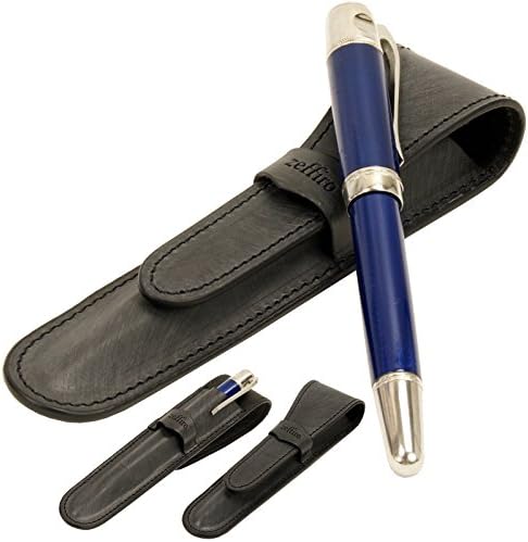 Whole Leather Fountain Pen Holder Case (Waxy Black)