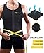 Junlan Mens Sweat Waist Trainer Tank Top Vest for Workouy Neoprene Workout Shirt Sauna Body Shaper Fitness Gym Corset Zipper (L, Black Sauna Tank Top)