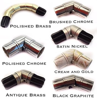 Single 28mm Bay Window Curtain Pole Elbow Joint Connector Rod