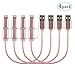 BuenTek 2-in-1 Lightning and Micro USB Cable Nylon Braided Charging/Sync Data for iPhone 7, iPhone 6, iPad, iPod, Samsung Galaxy and Android - Rose Gold