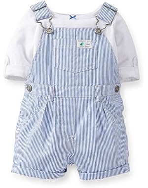 Baby Girls' 2-Piece Cotton Top & Shortalls Set (24 Months)
