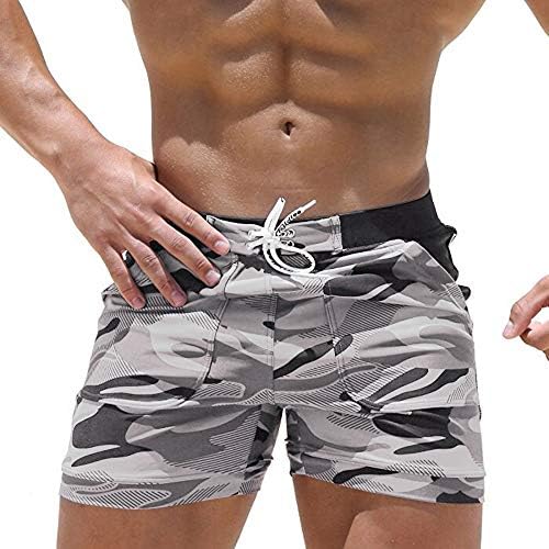 vermers Men's Swimwear Swim Shorts Running Surfing Sports Beach Shorts Camouflage Trunks Board Pants