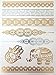 10 Sheets Modern Boho Metallic Tattoos Flash Gold/Silver Ultimate Collection