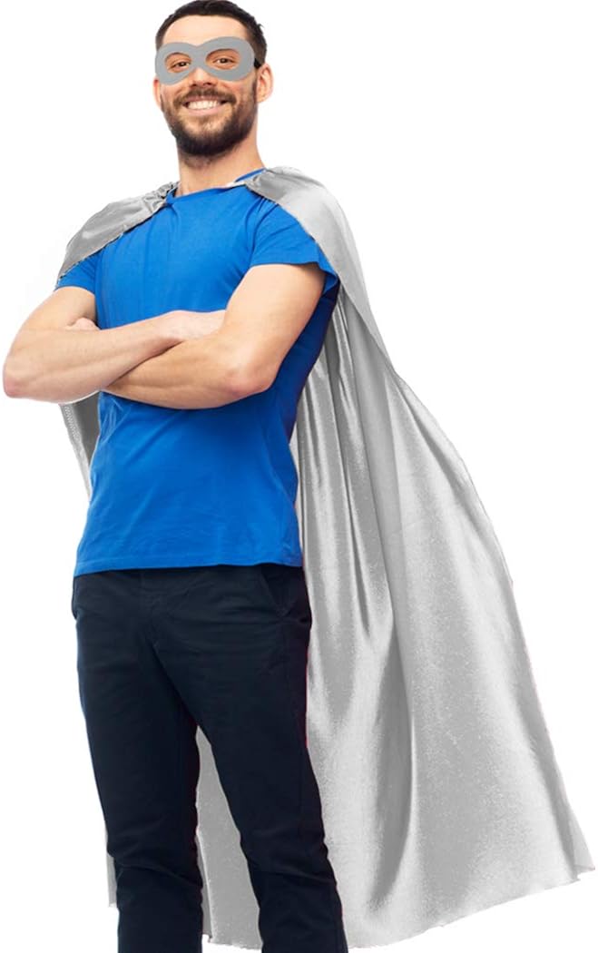 D.Q.Z Adults SuperheroCape and Mask Set for Men Women