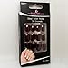 False Nails Bling Art French Fake Matte Gel Glitter Polished Squoval 24 Acrylic Medium Tips Glue (Red, Brown)
